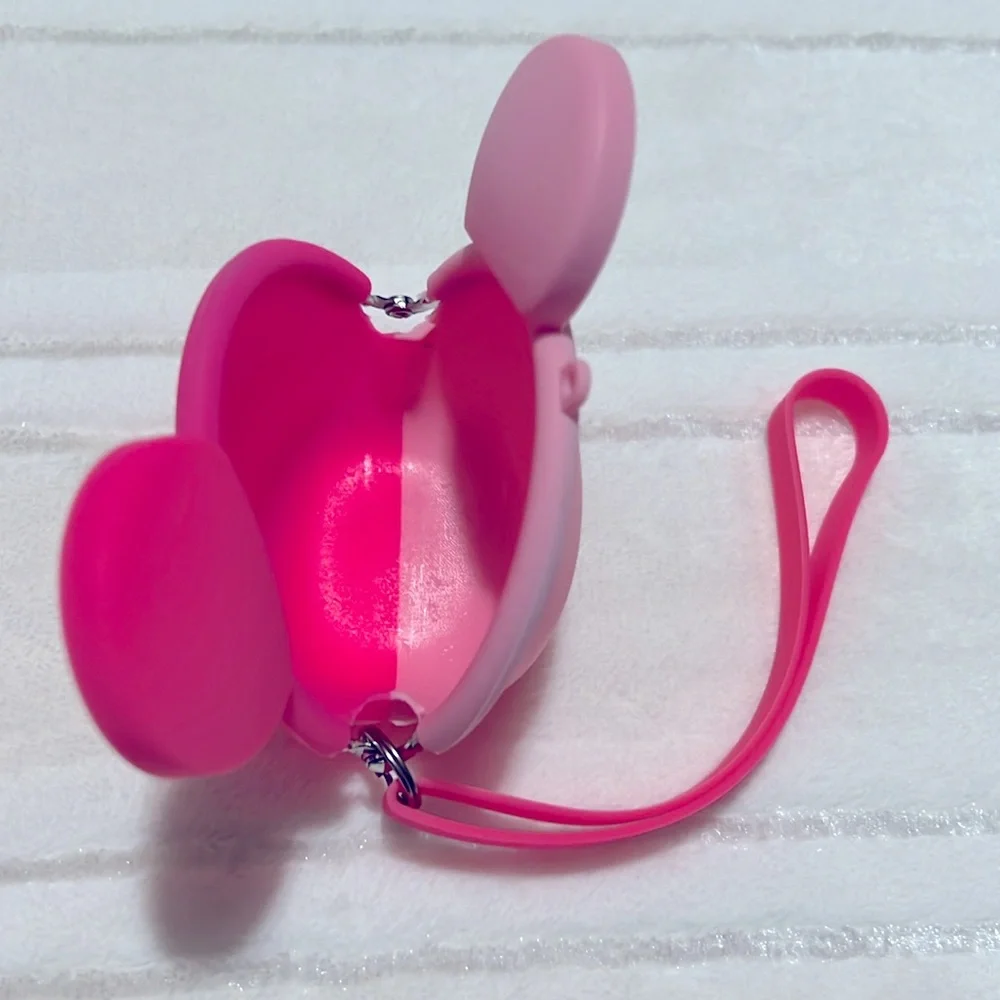Mickey Mouse Pink Silicone Coins Wristlet Pouch